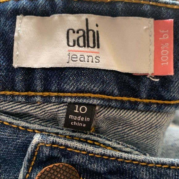 CABI Ditressed 100% Boyfriend Straight Leg Denim Jeans Size 10 4152 - Picture 4 of 4